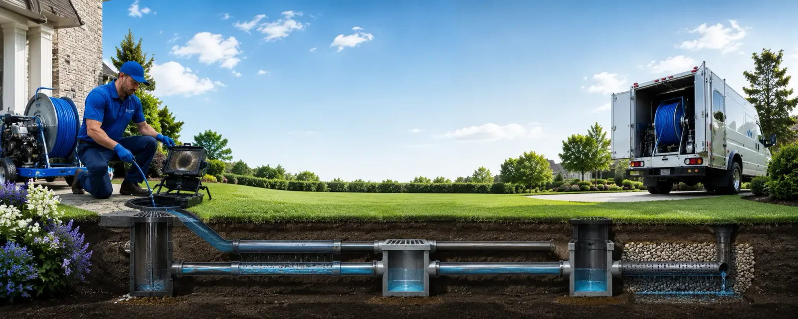 Outdoor drain cleaning information for Center, MO